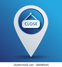 close label sign. symbol icon tablet closed