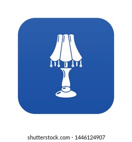 Close lamp icon blue vector isolated on white background