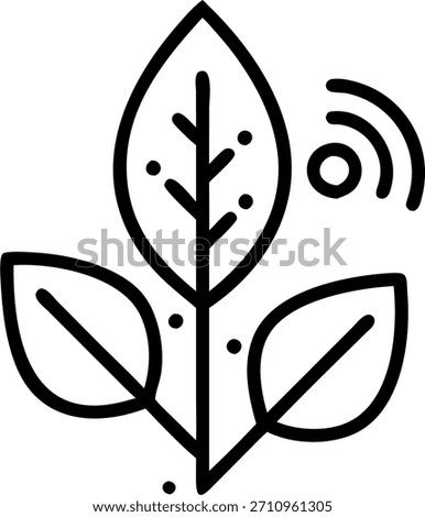 Close up of a leaf with futuristic smart sensors embedded nature inspired technology with copy space concept as A close up shot of a vibrant green leaf with futuristic smart sensors embedded blending nature with advanced technology set against a soft digital background with ample copy space. in Photo Stock Concept , copy space for advertisement or banner with Photo Realistic as high Quality Detail --ar 7:2