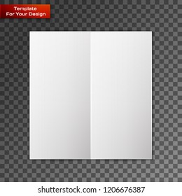 Close up of a leaflet blank white paper