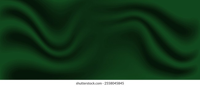 close up Light and dark green fabric smooth texture surface background. Smooth elegant gold silk in Sepia toned. Texture, background, pattern,