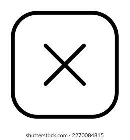 close line icon vector design template and illustration with editable stroke