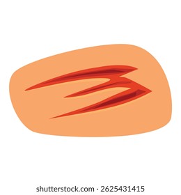 Close up of a loaf of bread, featuring three distinct cuts across its golden crust