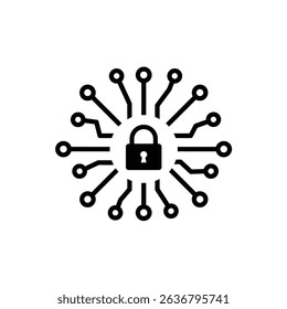 Close Up of a Lock with Keys Arranged in a Circular Pattern Security Concept