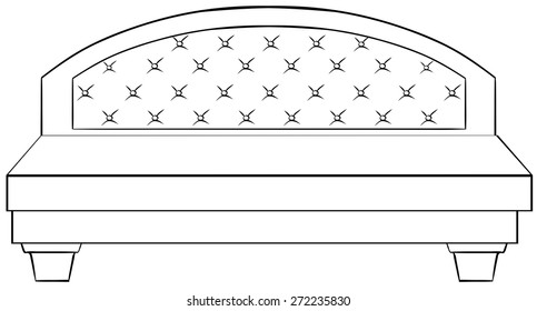 Close up luxury king sized bed with mattress