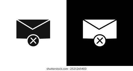 close mail icon Flat line illustration