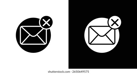 close mail icon Isolated flat vector in outline
