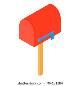 Close Mailbox Icon. Isometric Illustration Of Close Mailbox Vector Icon For Web