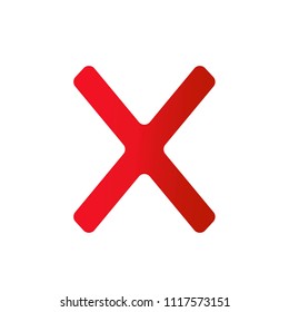 Close mark icon isolated on white background.