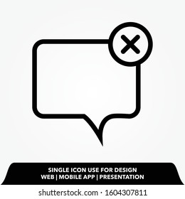 close message line icon design