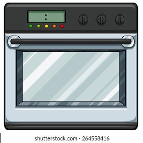 Close up modern electronic oven