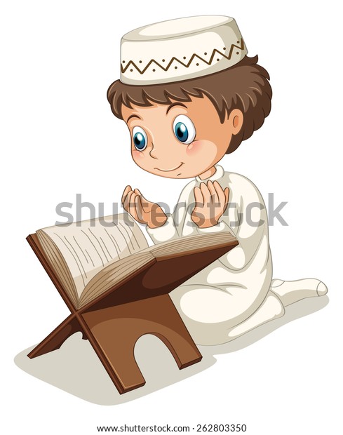 Download Close Muslim Boy Praying Stock Vector (Royalty Free) 262803350