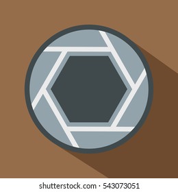 Close objective icon. Flat illustration of close objective vector icon for web