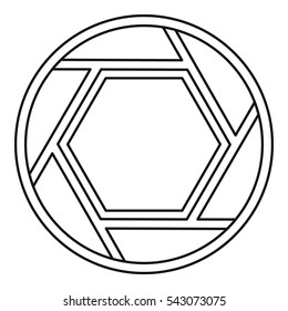 Close objective icon. Outline illustration of close objective vector icon for web