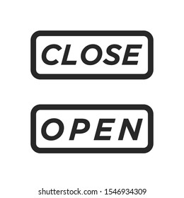 Close and Open icon vector isolated symbol illustration EPS 10