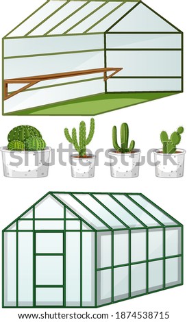 Similar – Image, Stock Photo cactus plants in greenhouse interior