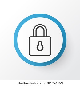 Close padlock icon symbol. Premium quality isolated safeguard element in trendy style.