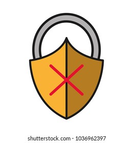 close padlock shield with bag protection