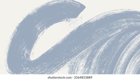 Close up of paint stain grainy rough bold, curves, spots with hand drawn texture. Design brush grunge background for posters, backdrop. Vector illustration. Distress damaged template.