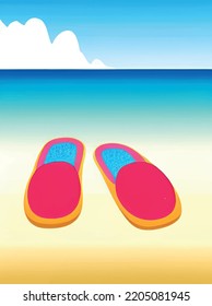 Close up pair of slippers isolated