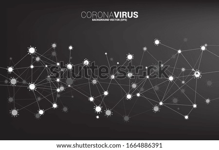 Close up particle wuhan and Corana virus outbreak background. Concept for flu sickness illness and covid19.
