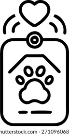 Close up of pets tag displaying digital family message concept as A close up image shows a pets tag that displays a scrolling digital message from the family. The camera focuses on the tag and the message symbolizing love and technological enhancement of the family pet connection. in Photo Stock Concept , copy space for advertisement or banner with Photo Realistic as high Quality Detail --ar 7:2