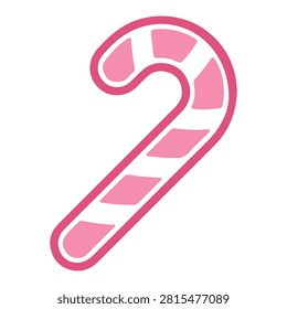 Close up of a pink striped peppermint candy cane.