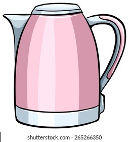 Close up pink water boiler