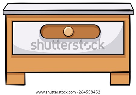 Close up plain wooden drawer