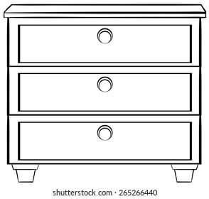 Close up plain wooden drawers