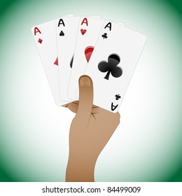 close up of playing cards poker playing cards, abstract vector art illustration