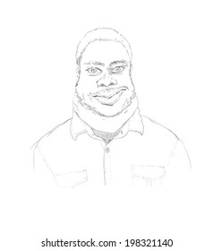 Close up portrait of a happy black man / Portrait of a smiling man 