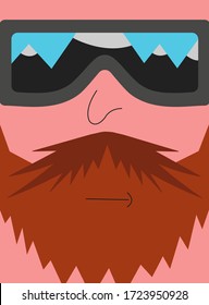 Close up portrait of men with beard and mustaches