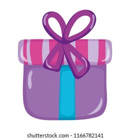 close present box with ribbon bow
