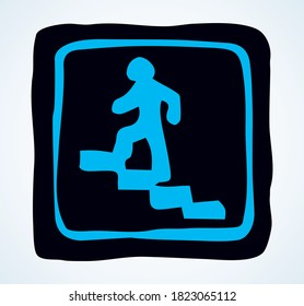 Señal de carretera. Icono de dibujo del vector