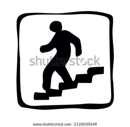 Close up public roadside bridge way care plate logo element set. Outline black hand drawn business safe rule point button warn concept web design sketch. Doodle old cartoon line style white text space