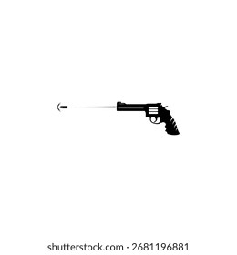 close range shooting practice with a black pistol