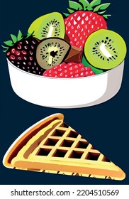 close up ready to eat waffles