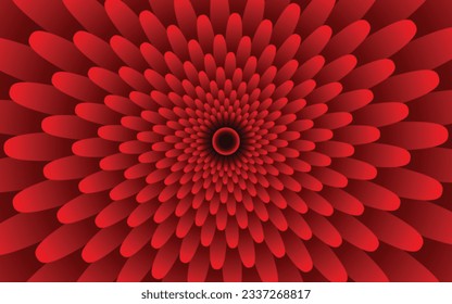 Close up red floral pattern wallpaper vector art illustration