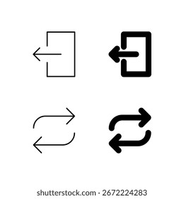 Close and Refresh Icon Collection in Line and Solid Style