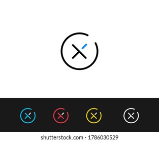 Close, rejection icon. Premium quality graphic design. Modern signs, outline symbols collection, simple thin line icons set for websites, web design, mobile app, infographics- Editable Stroke
