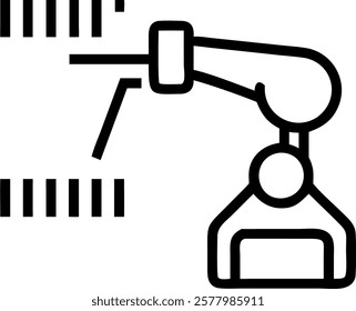 Close up of robotic laser scanning patient data barcode concept as A macro shot of a robotic laser scanning a barcode containing patient data representing security and efficiency i