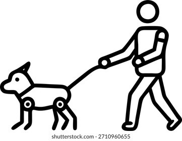 Close Up de Robotic Pet Walker con concepto de correa como una foto macro de un andador de mascotas robótico con una correa retráctil caminando un perro Pequeño. La cámara captura la precisión mecánica y la comodidad del cuidado automatizado de mascotas en un mundo futurista. en Photo Stock Concept, espacio de copia para publicidad o Anuncio con Photo Realistic como detalle de alta calidad --ar 7:2