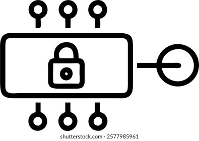 Close up of secure digital locks with copy space concept as A close up of secure digital locks on a futuristic device emphasizing advanced access control mechanisms in data securit