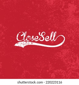 Close sell abstract grunge red background, vector illustration