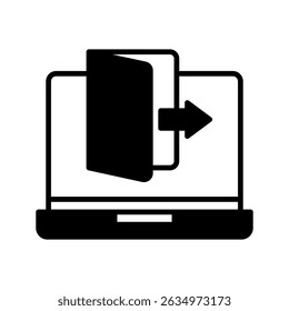 Close Session glyph, mini illustration icon. use for modern concept, print, UI, UX kit, web and app development. Vector related to account management, ecommerce, banking and finance.
