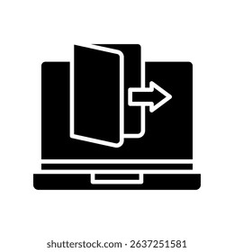 Close Session glyph, mini illustration icon. use for modern concept, print, UI, UX kit, web and app development. Vector related to account management, ecommerce, banking and finance.