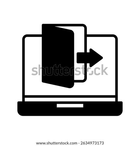 Close Session glyph, mini illustration icon. use for modern concept, print, UI, UX kit, web and app development. Vector related to account management, ecommerce, banking and finance.