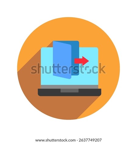 Close Session rounded flat color, mini illustration icon. use for modern concept, print, UI, UX kit, web and app development. Vector related to account management, ecommerce, banking and finance.