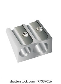 close up of a sharpener on white background